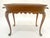 Queen Ann Solid Mahogany Pull Out Trays Gallery Top Side End Table MINT For Sale - Image 6 of 9