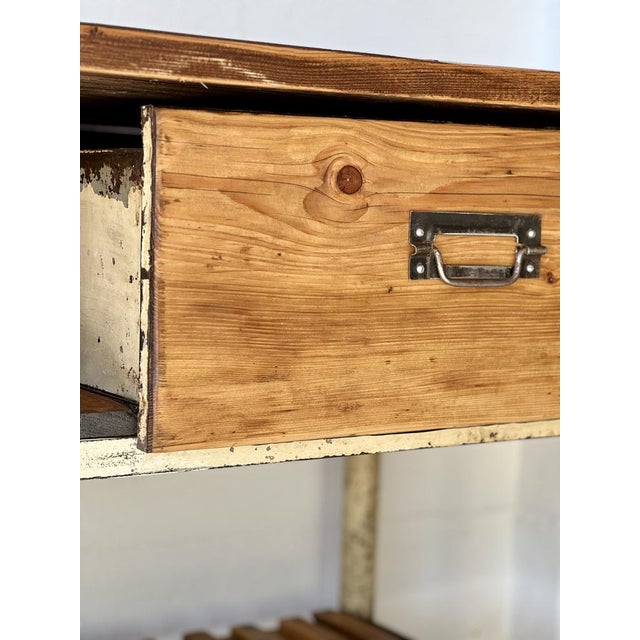 Vintage Industrial Workbench, 1960 For Sale - Image 6 of 18