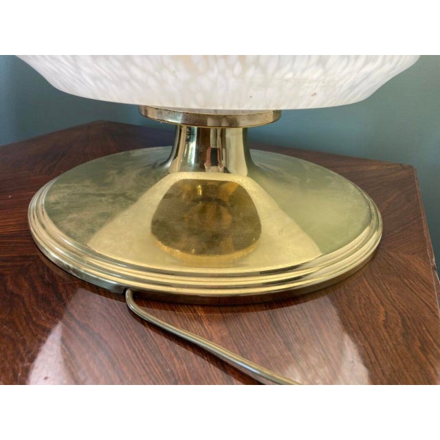 Vintage Table Lamp in Speckled Glass and Brass from Verrerie De Clichy, 1970s For Sale - Image 10 of 13