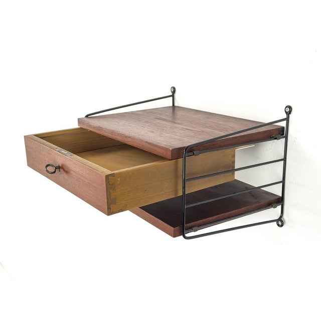 1960s Vintage Teak Wall Shelf by Kajsa & Nils Nisse Strinning for String, 1960s, Set of 2 For Sale - Image 5 of 16