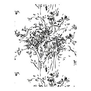 Sample - The House of Scalamandré Kurt Wallpaper, Onyx For Sale