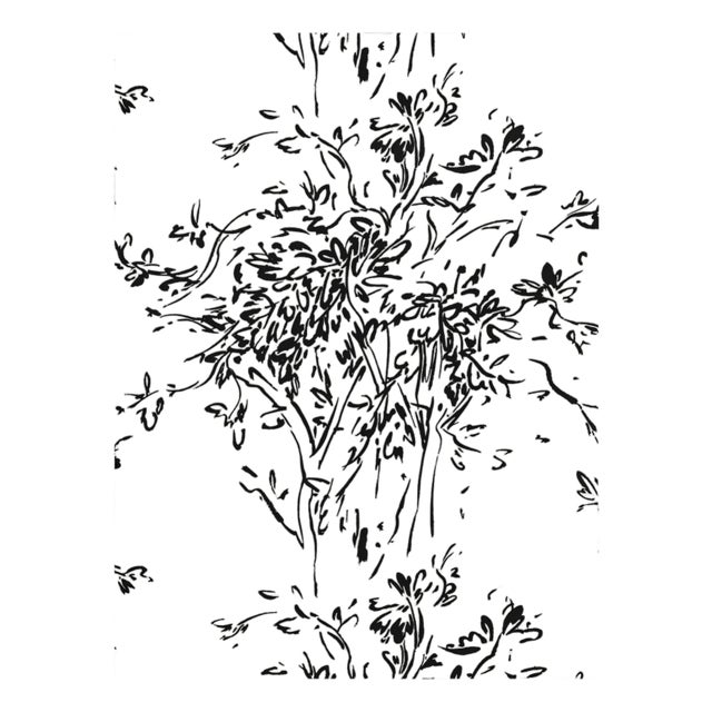 Sample - The House of Scalamandré Kurt Wallpaper, Onyx For Sale