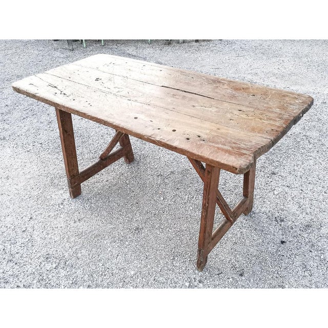 Rustic Wooden Table, 1900s For Sale - Image 9 of 18
