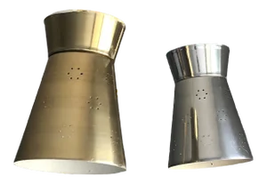 John Virden Mid Century Canister Lights - A Pair