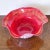 Mouth Blown Art Glass Fluted Bowl in shades of Red and White, signed by artist Measures approx 10D x 5H Please visit my...