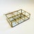 Vintage Brass and Glass Divided Box With Dried Flowers - Jewelry Box or Organizer For Sale - Image 4 of 12