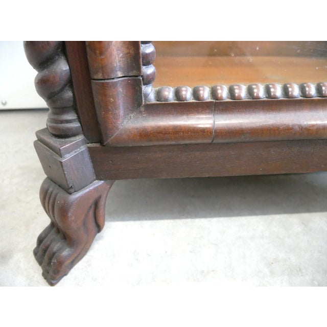 Brown Small Antique Mahogany Display Cabinet For Sale - Image 8 of 18