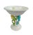 Mediterranean 1960's Italian Majolica Parrots & Lattice Ivory Pedestal Compote For Sale - Image 3 of 8