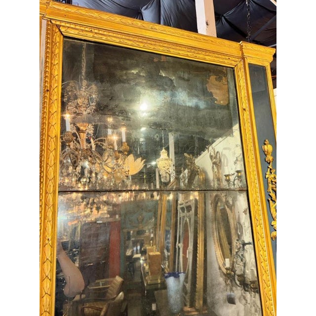 Traditional 18th C. Italian Neoclassical Parcel Gilt Mirror For Sale - Image 3 of 7