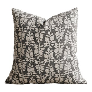 Pua Floral Linen Pillow For Sale