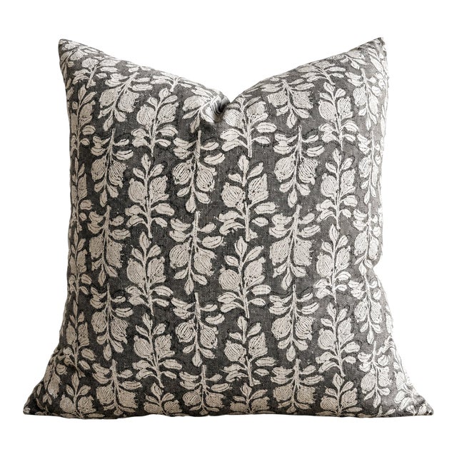 Pua Floral Linen Pillow For Sale