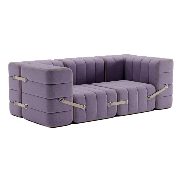 Modular 3-Seater Sofa with Armrests in Dama from Ambivalenz, Set of 8 For Sale