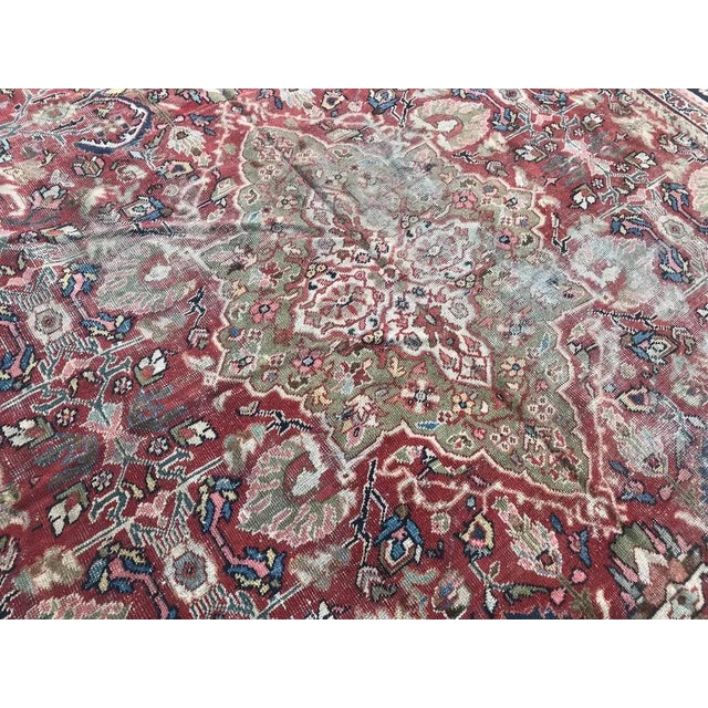 Large Antique Mahal Rug For Sale - Image 5 of 18