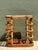 Tan Vintage Rattan and Glass Accent Table For Sale - Image 8 of 14