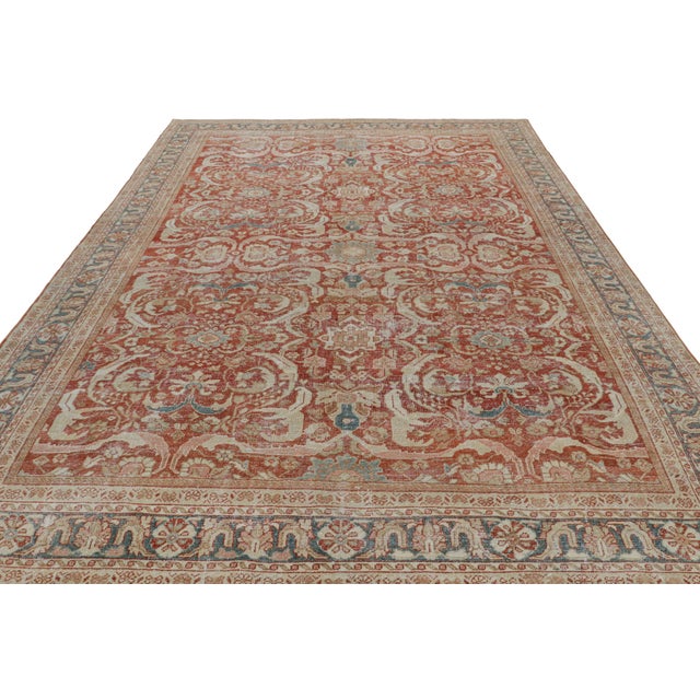 1920s Vintage Oushak-Style European Rug in Red, With Floral Patterns From Rug & Kilim For Sale - Image 5 of 7
