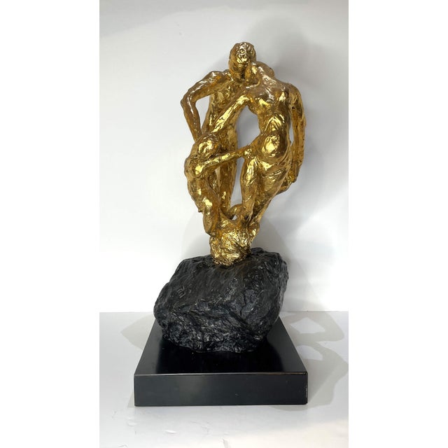 Mid-Century Modern 1960s Bronze Sculpture, "Commitment," by Annette F. For Sale - Image 3 of 8