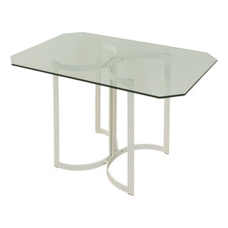 Vintage Glass Dining Table from Allmilmö, 1980s For Sale