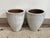 Late 20th Century Incised Pattern Large Pottery Planters With Drippy White Glaze - Set of 2 For Sale - Image 4 of 12