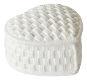 Tiffany and Co Porcelain Heart Trinket Box by Sybil Connolly