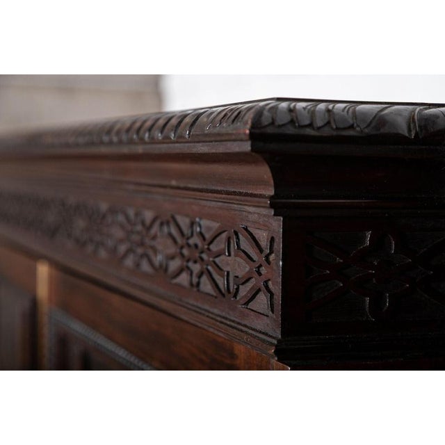 Large 19th Century English Mahogany Glazed Breakfront Bookcase, 1880 For Sale - Image 11 of 18