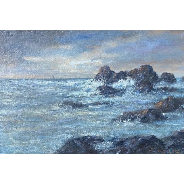 Roger Delapierre, End of Storm in Corsica, Oil on Canvas, 1983 For Sale - Image 7 of 7