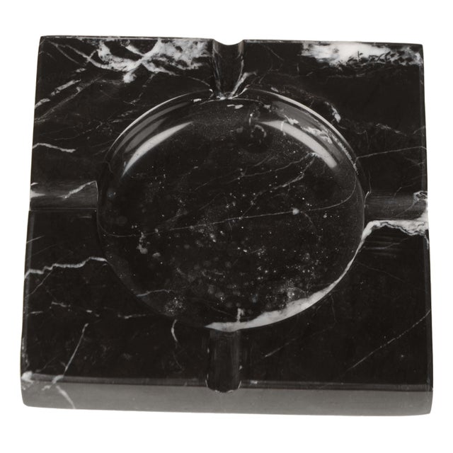 Modern Black Marble Naya Ashtray by Nina Magon For Sale - Image 3 of 3