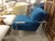 Blue 1970s Pair of Milo Baughman for Thayer Coggin Chrome Lounge Chairs For Sale - Image 8 of 12
