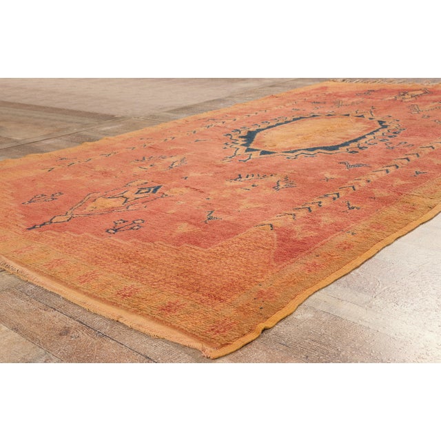 Terra Cotta Vintage Taznakht Moroccan Rug, 05'05 X 09'03 For Sale - Image 8 of 10