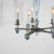 Mid-Century Modern Art Deco Mid Century Modern Chrome & Aqua Blue Glass Five-Light Chandelier C1950 For Sale - Image 3 of 9