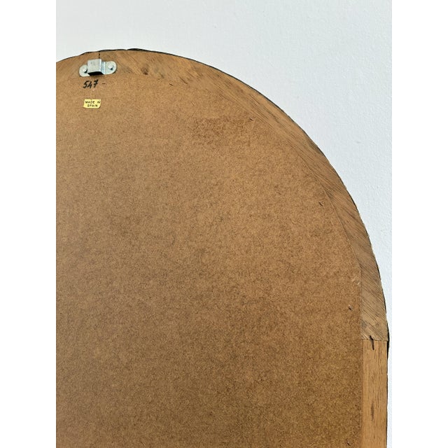 Large Vintage Spanish Venetian-Style Wall Mirror, Brass, 1980s Hollywood Regency For Sale - Image 12 of 12