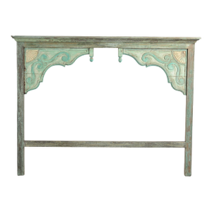 Indian King Size Headboard Constructed From Antique Architectural Components