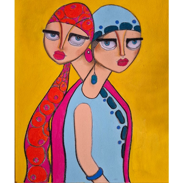 Margo and Maria. Contemporary Figurative Painting by Samantha Millington For Sale