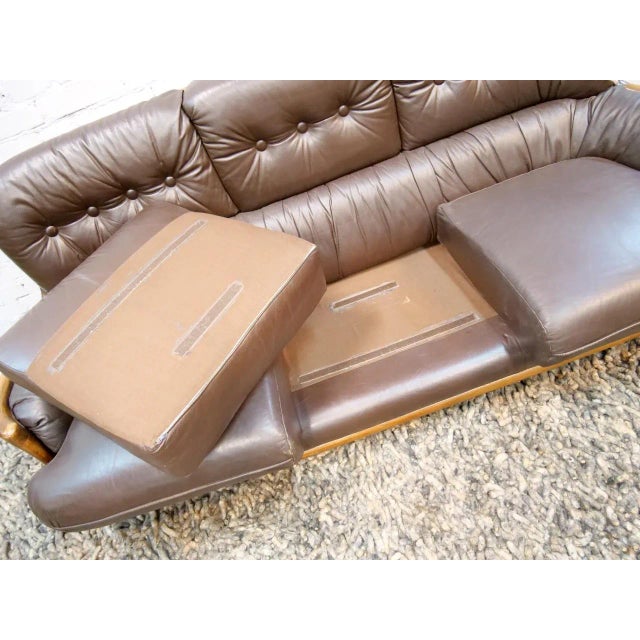 Arts & Crafts Style Leather Sofa, 1950s For Sale - Image 14 of 18
