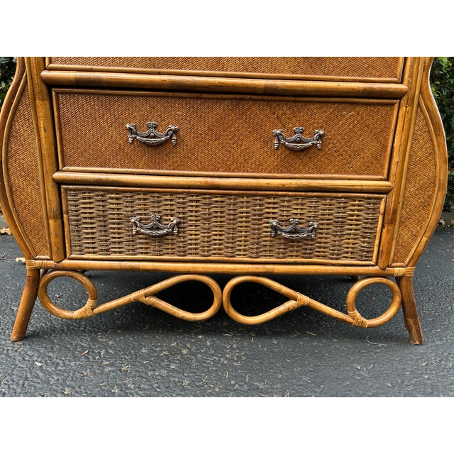 Handsome Seagrass and Rattan Dresser For Sale In Savannah - Image 6 of 11