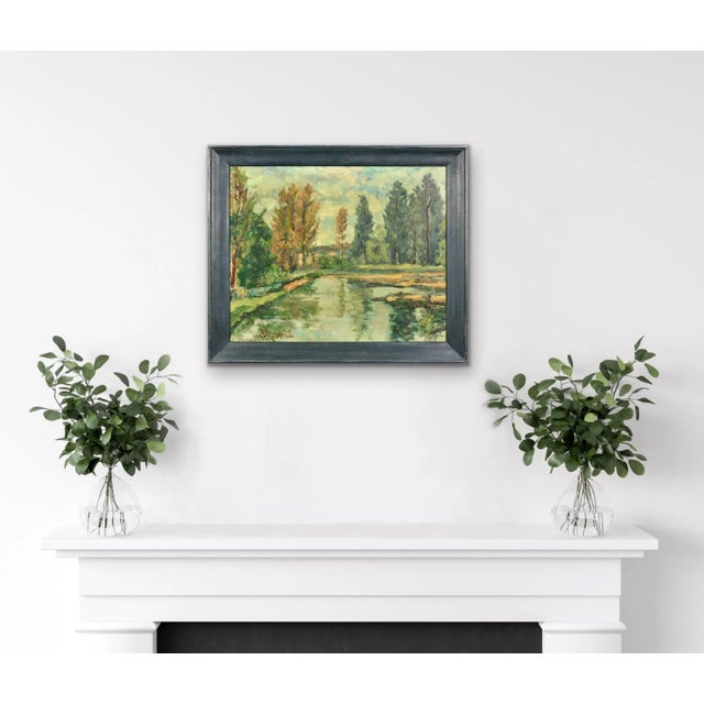 Henri Joseph Pauwels, Wooded Landscape, 1966, Oil Painting, Framed For Sale - Image 18 of 18