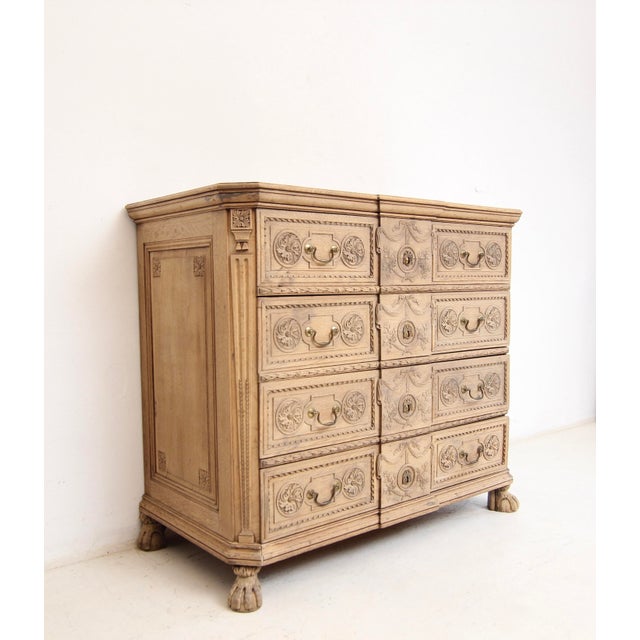 19th Century Bleached Oak Chest of Drawers For Sale - Image 6 of 18