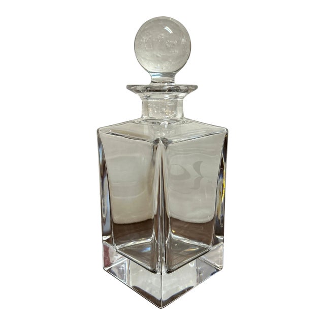 Tiffany & Co. Etched Crystal Decanter With Stopper Signed For Sale