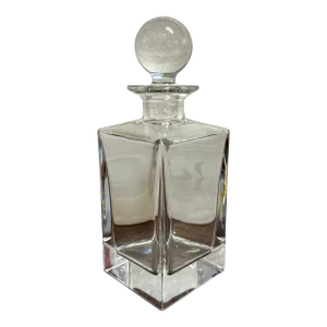 Tiffany & Co. Etched Crystal Decanter With Stopper Signed