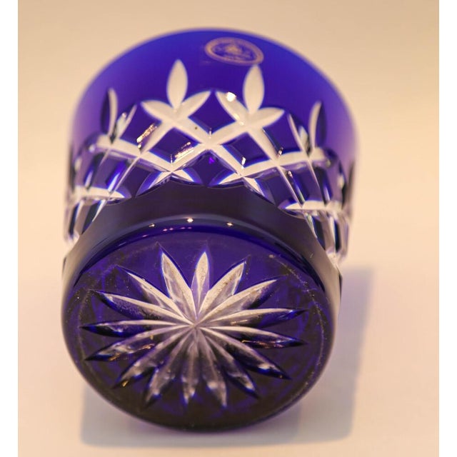 Glass Colored Crystal Old Fashioned Glasses Barware Set of 5 Ajka Arabella Circa 1960 For Sale - Image 7 of 12