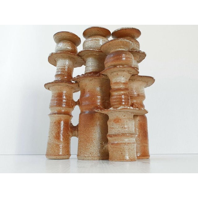 Mushroom Candleholder in Stoneware, 1970s For Sale - Image 9 of 10