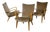 Mid-Century Modern Lounge Chairs with Velour Fabric, 1960s, Set of 3 For Sale