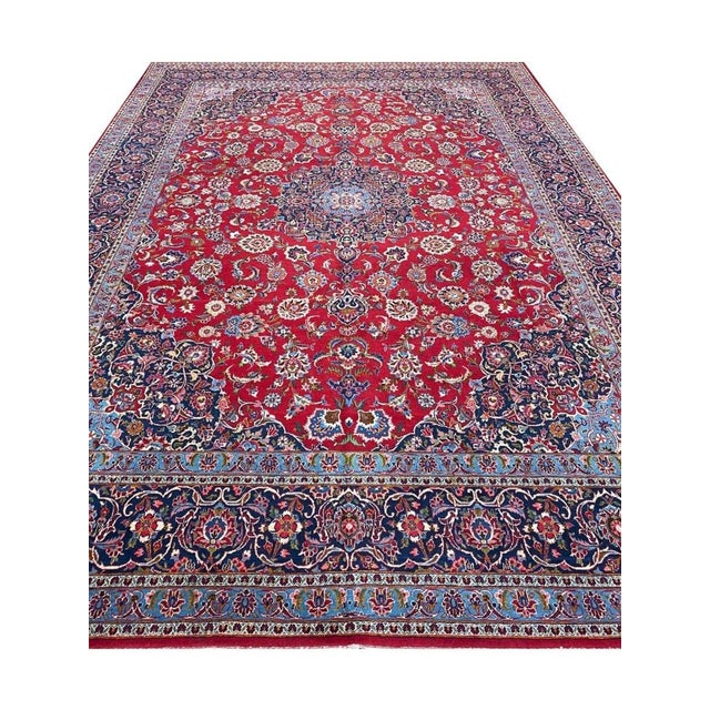 10x13 1960sPersian Kashan Area Rug - 100688 For Sale In Dallas - Image 6 of 13