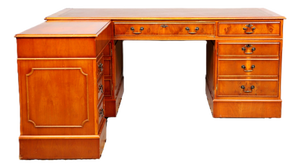 Large L-Shaped Executive Desk in Wood