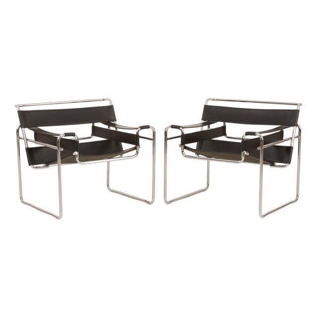 Vintage Italian Wassily Chairs by Gavina, 1960s, Set of 2 For Sale