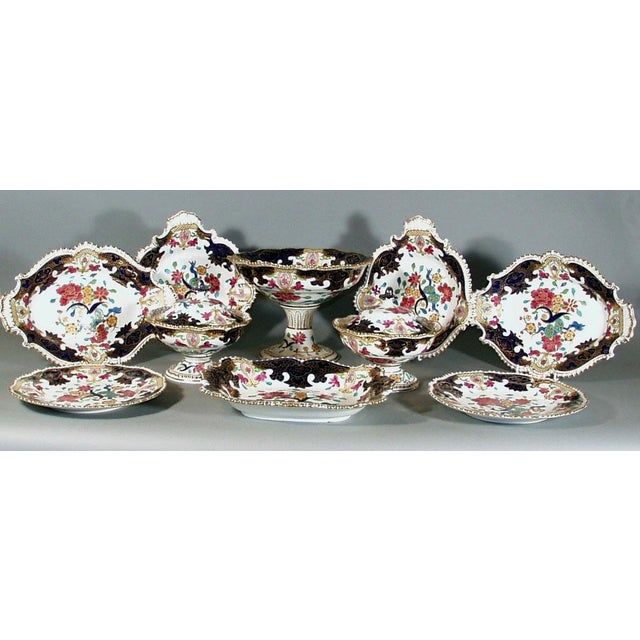 Coalport Porcelain Regency Chinoiserie Dessert Service, John Rose & Co., 58 Pieces For Sale In Philadelphia - Image 6 of 17