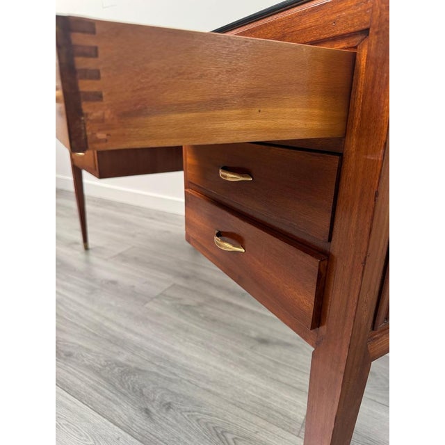 Semi-Curved Desk attributed to Paolo Buffa by Paolo Buffa, 1950s For Sale - Image 6 of 10