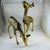 Set of Two Solid, Brass, Reindeer, Figurines, Statues Mid Century For Sale - Image 4 of 5
