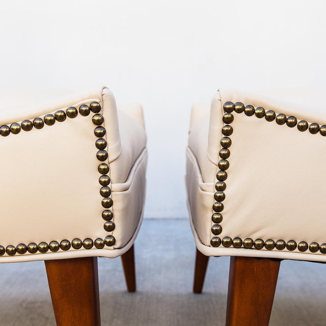 Selig Restored 1950s Mid Century Modern Selig Lounge Chairs in Edelman Leather For Sale - Image 4 of 15