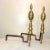 Large Pair of Antique 1700's Peened Brass Iron Federal Double Lemon Andirons For Sale - Image 14 of 14