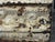 Distressed White Embossed Tin Architectural Wall Panel, Vintage For Sale - Image 11 of 12